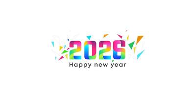 2026 contento nuevo año ilustración . 2026 nuevo año número Bienvenido concepto vector