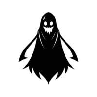 A ghost with a long face and a long nose vector