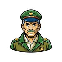 An image of a military man in uniform vector