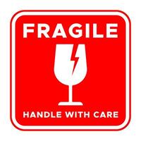 fragile handle with care sign vector