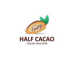 Cocoa beans illustration. Chocolate cocoa beans. vector