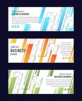 Set of template of white web banners with diagonal elements. Universal design for advertising business, travel, food and other. vector