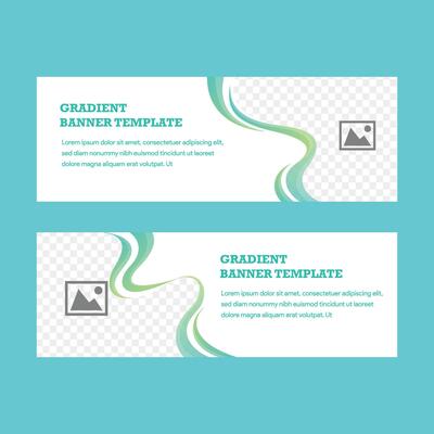 Horizontal abstract blur banner. Modern abstract backgrounds. Colorful fluid cover for poster, banner, flyer and presentation. Gradient holographic set. Trendy soft color.