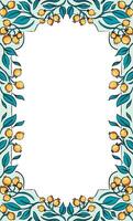 A text frame with berries and leaves vector