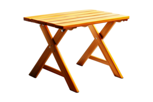 Folding table isolated on transparent background. png