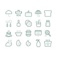 Design Icon Set Dual Tone Thanks Giving vector