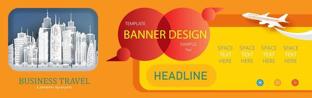 Travel poster template design with promotion text for presentation of Qatar. vector