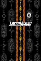 The cover of the album, with a black background and yellow and red stripes vector