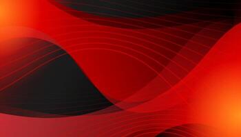 Modern abstract red background with dynamic waves vector