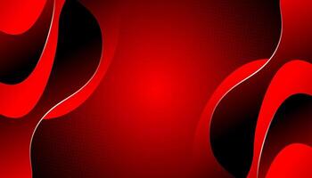 Modern abstract red background with dynamic waves vector