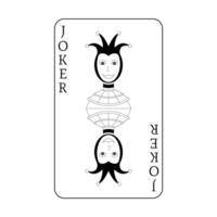 The playing card is a black joker. vector