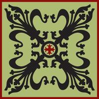 colored gothic ornament. Medieval European art. Traditional patterns of Catholic cathedrals. vector