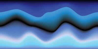 Wavy gradient background template copy space. Abstract fluid color gradation backdrop. Blurred blue graphic element. vector