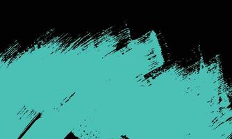 Turqoise and black paint texture background copy space. Abstract painting with brush strokes design. vector