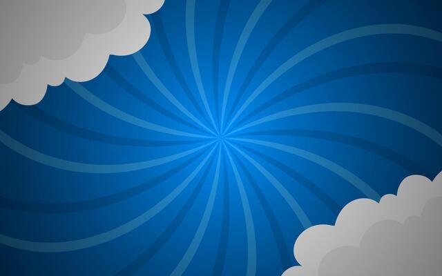blue comic background with clouds