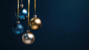 Christmas and New Year minimalistic background. photo