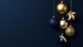 Christmas and New Year minimalistic background. photo