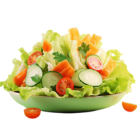 A salad with cucumbers, tomatoes and lettuce png