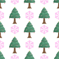 Natal desatado padronizar fundo com pinho árvore e flocos de neve png