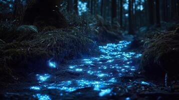 Bioluminescence nature night photo