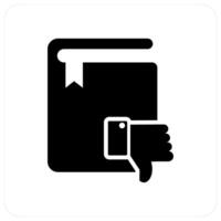 Dislike Book and book icon concept vector