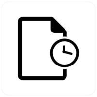Document Time and clock icon concept vector