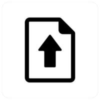 Upload Page and arrow icon concept vector