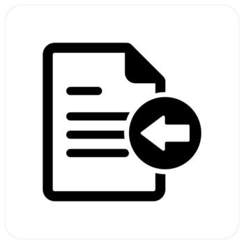 recibir archivo y enviar icono concepto vector