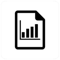 Graph Page and chart icon concept vector