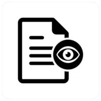 View Document and find icon concept vector