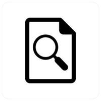 Search Page and find icon concept vector