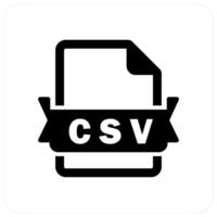 CSV File and type icon concept vector