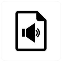 Audio File and audio icon concept vector