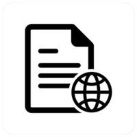 Global Page and global icon concept vector