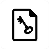 Page Security and unlock icon concept vector