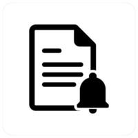 Page Notification and notice icon concept vector