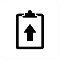 Upload Page and arrow icon concept vector