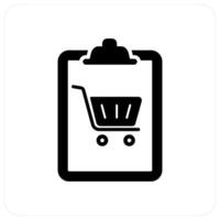 Shopping List and report icon concept vector