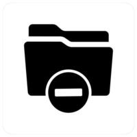 Remove Folder and remove icon concept vector
