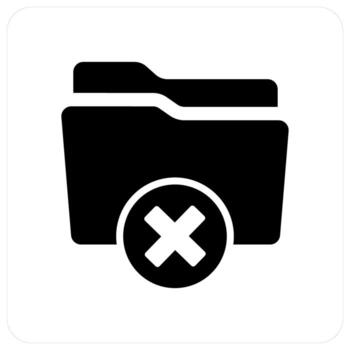 Wrong Folder and error icon concept vector