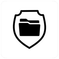 Folder Security and folder lock icon concept vector