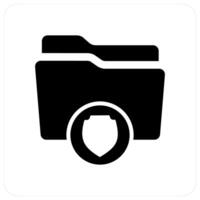 Folder Security and folder lock icon concept vector