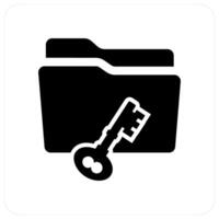 Folder Security and folder lock icon concept vector
