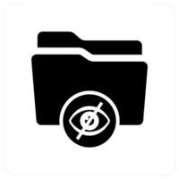Invisible Folder and files icon concept vector