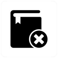 Wrong Book and file icon concept vector