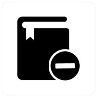 Remove Book and remove icon concept vector