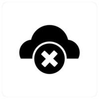 Wrong Cloud and cross icon concept vector