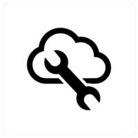 Cloud Setting and cog icon concept vector