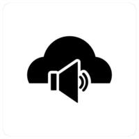 Cloud Volume and share icon concept vector