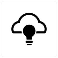 Cloud Idea and idea icon concept vector